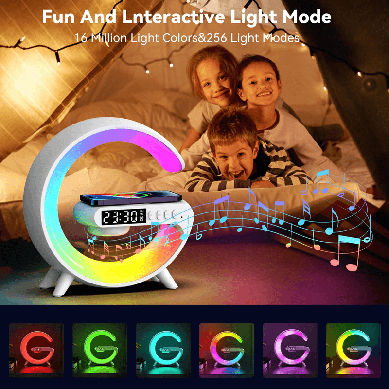GlowCharge™ - Multifunktionell Trådlös RGB Lampa Laddningsplatta