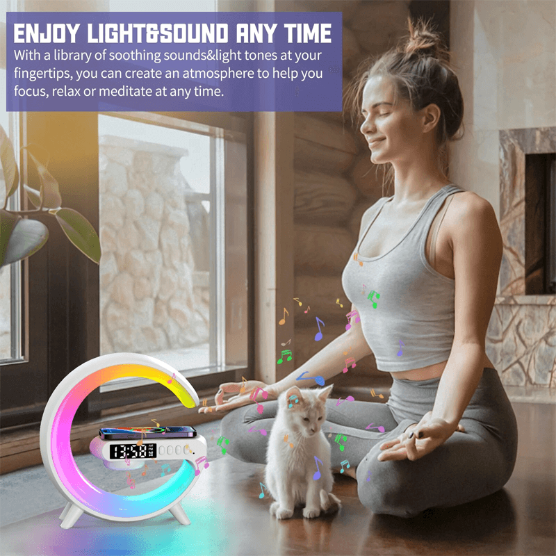 GlowCharge™ - Multifunktionell Trådlös RGB Lampa Laddningsplatta