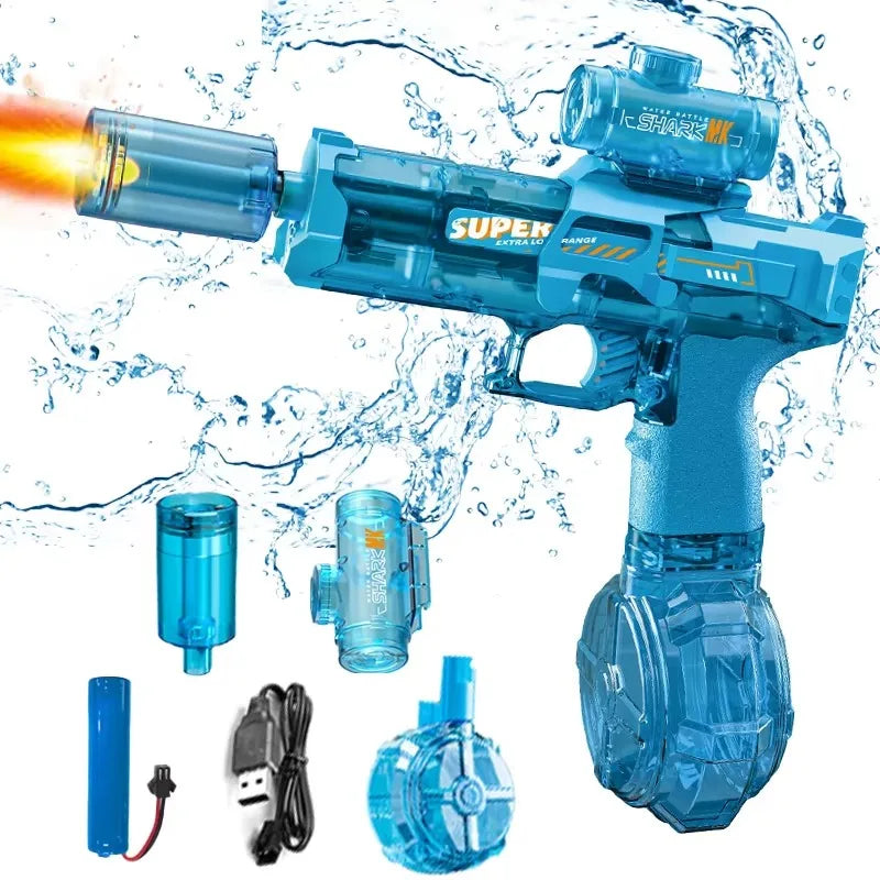 SplashGlow – LED-upplyst Elektrisk Vattenpistol för Spännande Sommarstrider