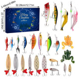 Fiske Adventskalender 2024 - 24 Dagars Julnedräkning med Premium Fiskebeten, Perfekt Present för Passionerade Fiskare