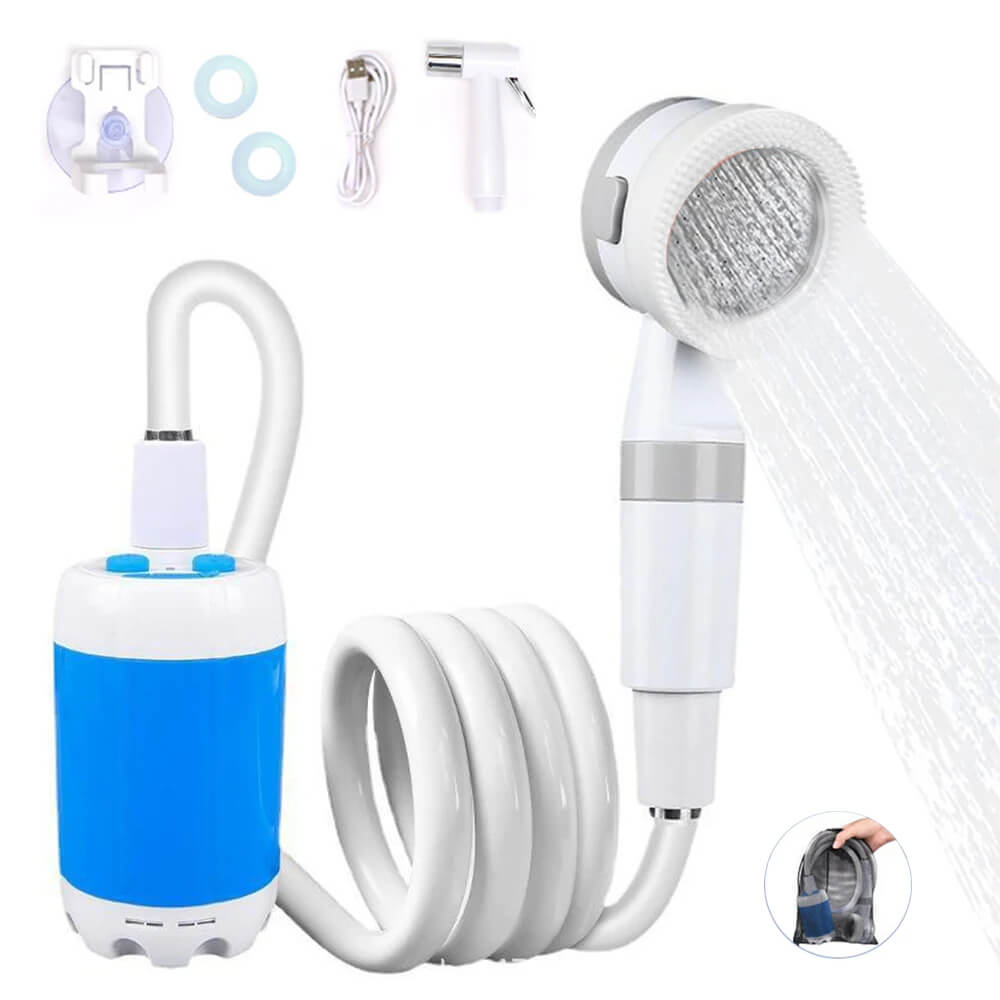 Portabel Vattenpump med Duschkit - Perfekt för Camping och Trädgård